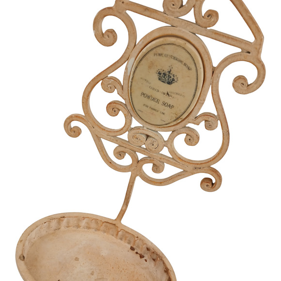 Vintage Wrought Iron Wall Mounted Soap Dish Holder – Powder Soap French Design - Picture 2 of 12